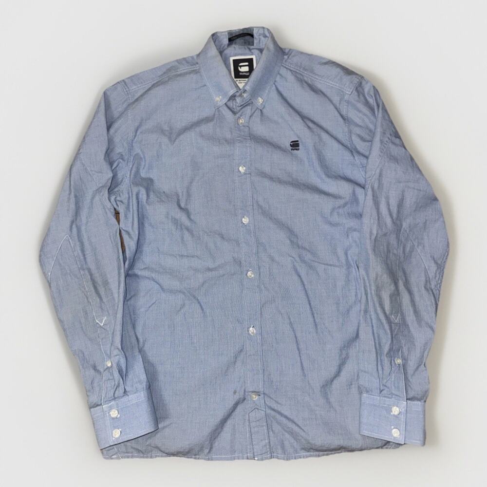 G Star Raw Button Up Shirt Blue XL 22x28 Raw Correct Japanese Prep